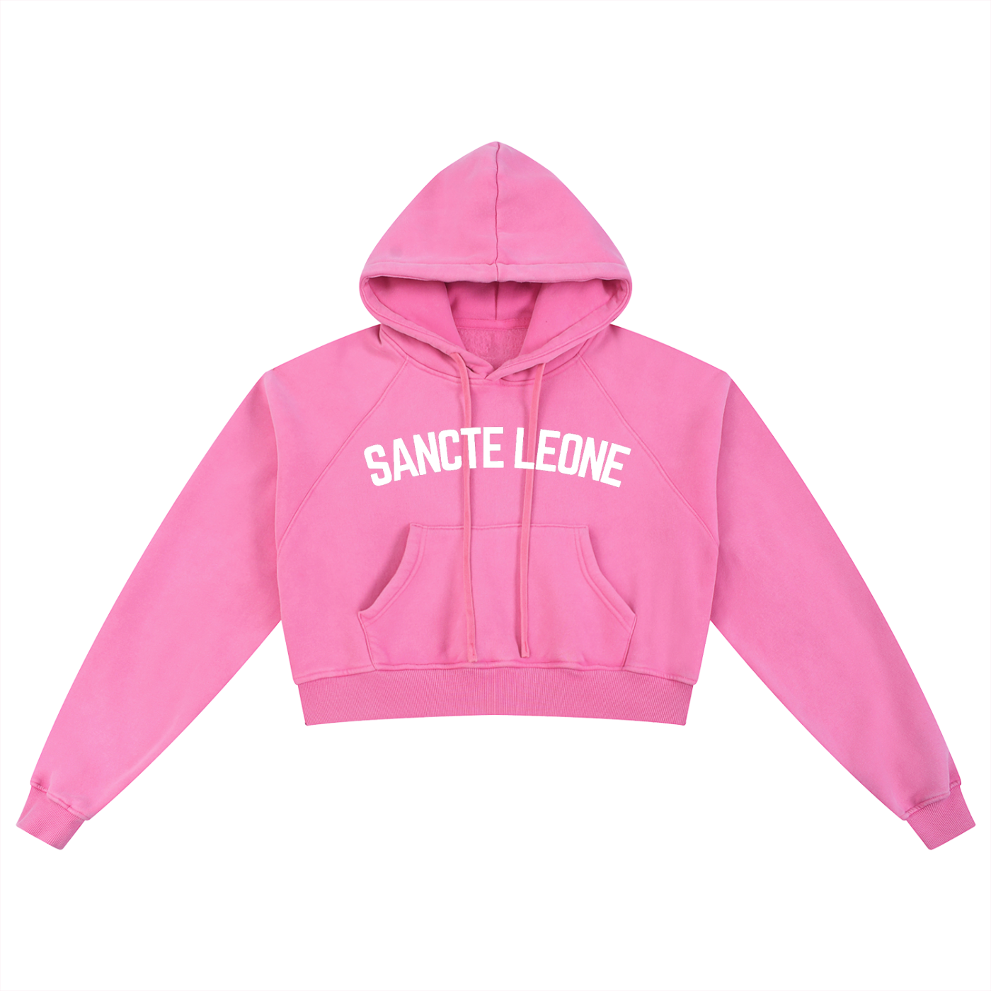 Sancte Leone Snow Washed Cropped Hoodie – Vintage Wash Streetwear Pullover