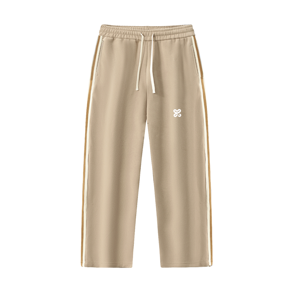 Contrast Side-Stripe Straight-Leg  Pants