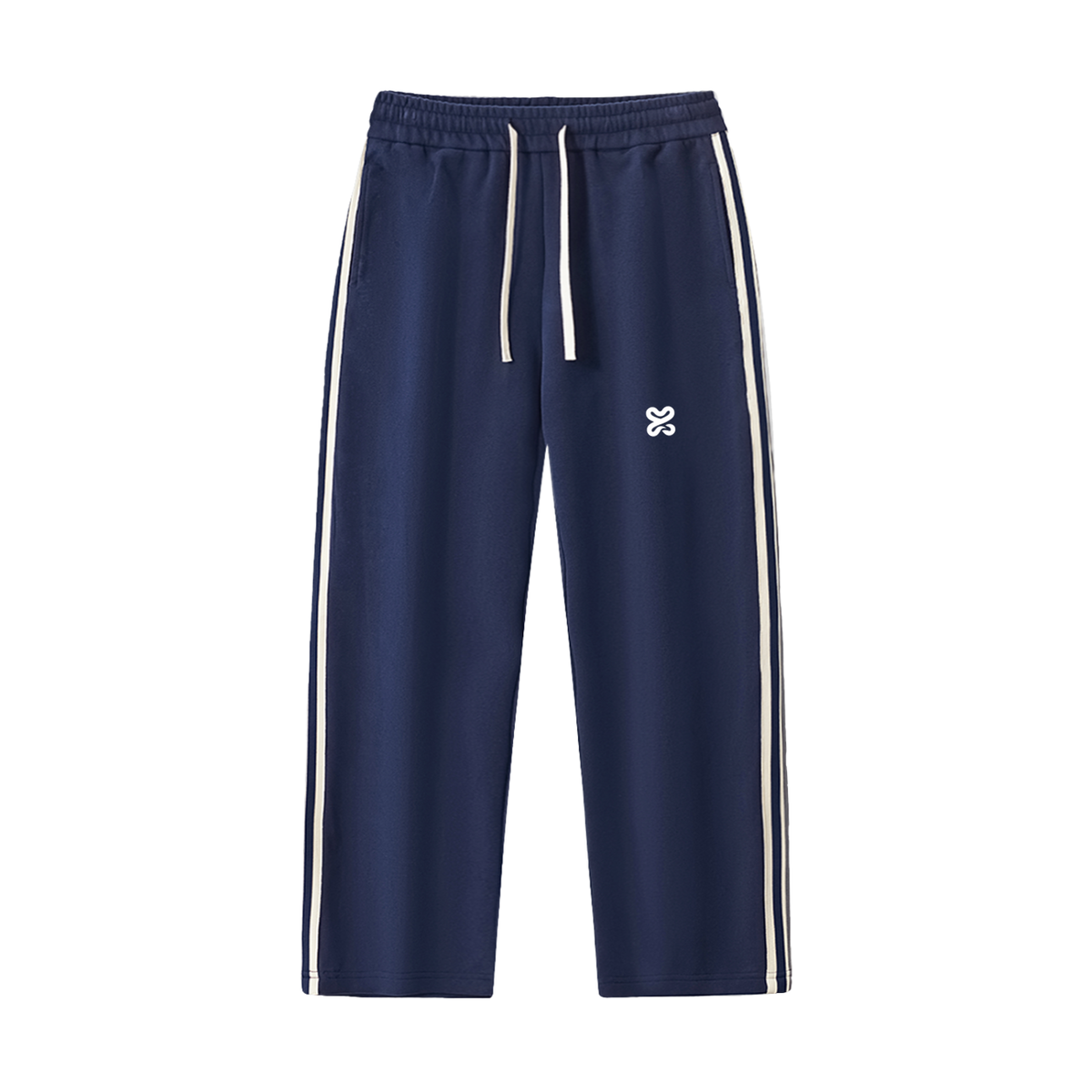 Contrast Side-Stripe Straight-Leg  Pants