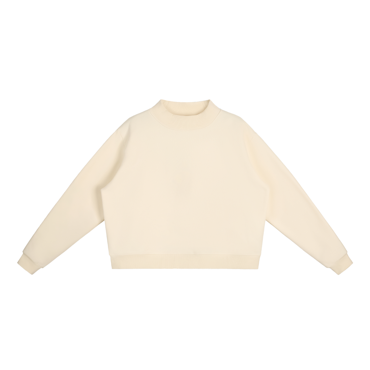 Womens,Sweatshirt,Essentials,Girls,Fleece,Oversized,Crew,Mock,Neck