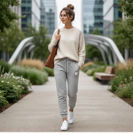 Lifestyle image of woman in yume joggers
