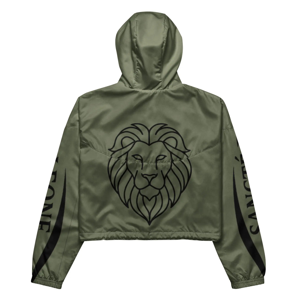 Sancte Leone Forest Green Cropped Windbreaker – Lightweight Minimalist Streetwear Jacket