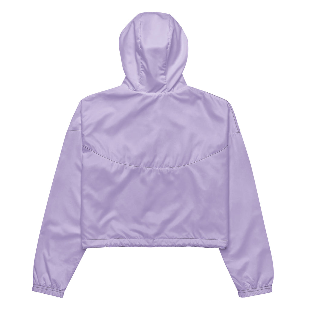 YUME Women’s Lilac Cropped Windbreaker – Lightweight Streetwear Jacket