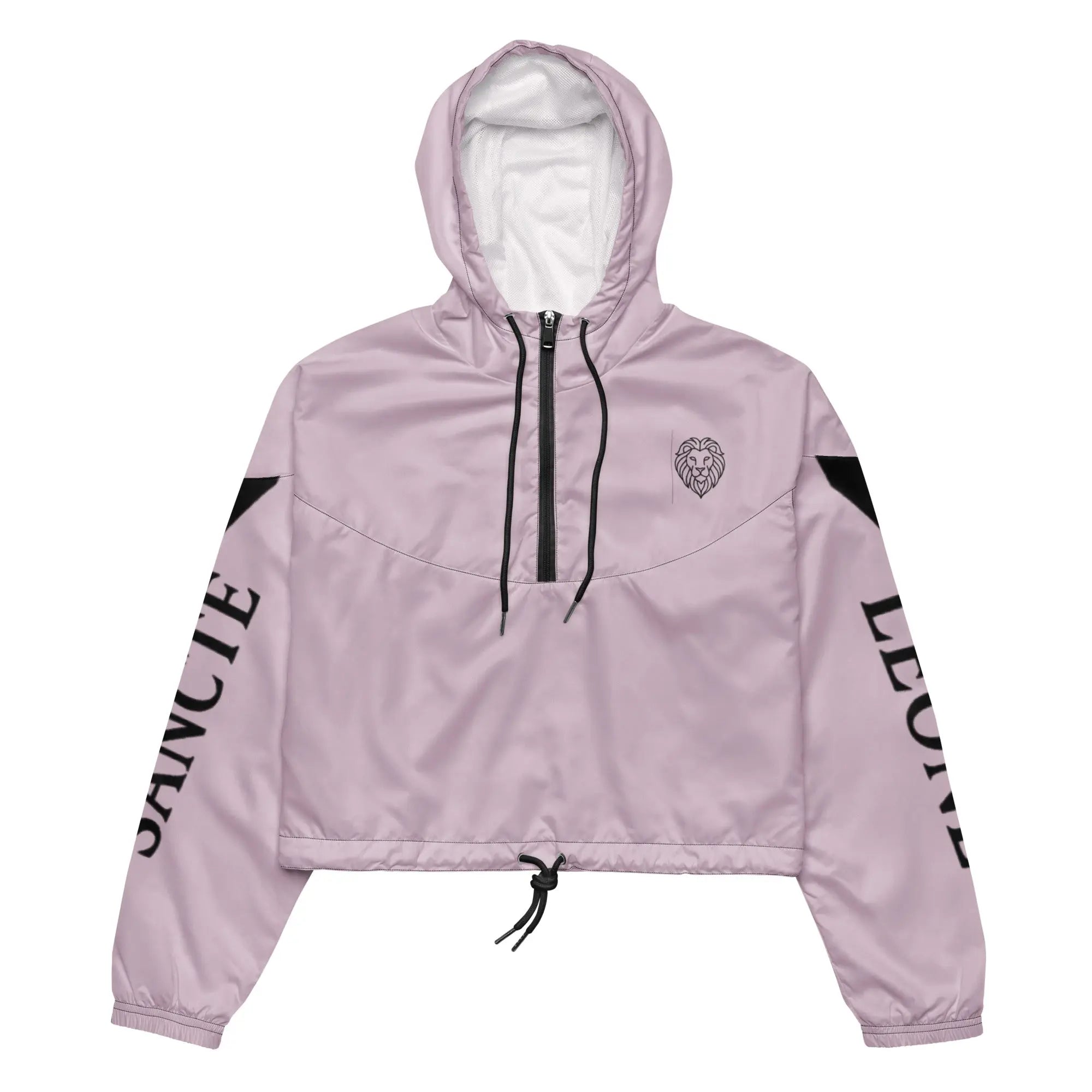 Sancte Leone Blush Pink Cropped Windbreaker – Lightweight Minimalist Streetwear Jacket