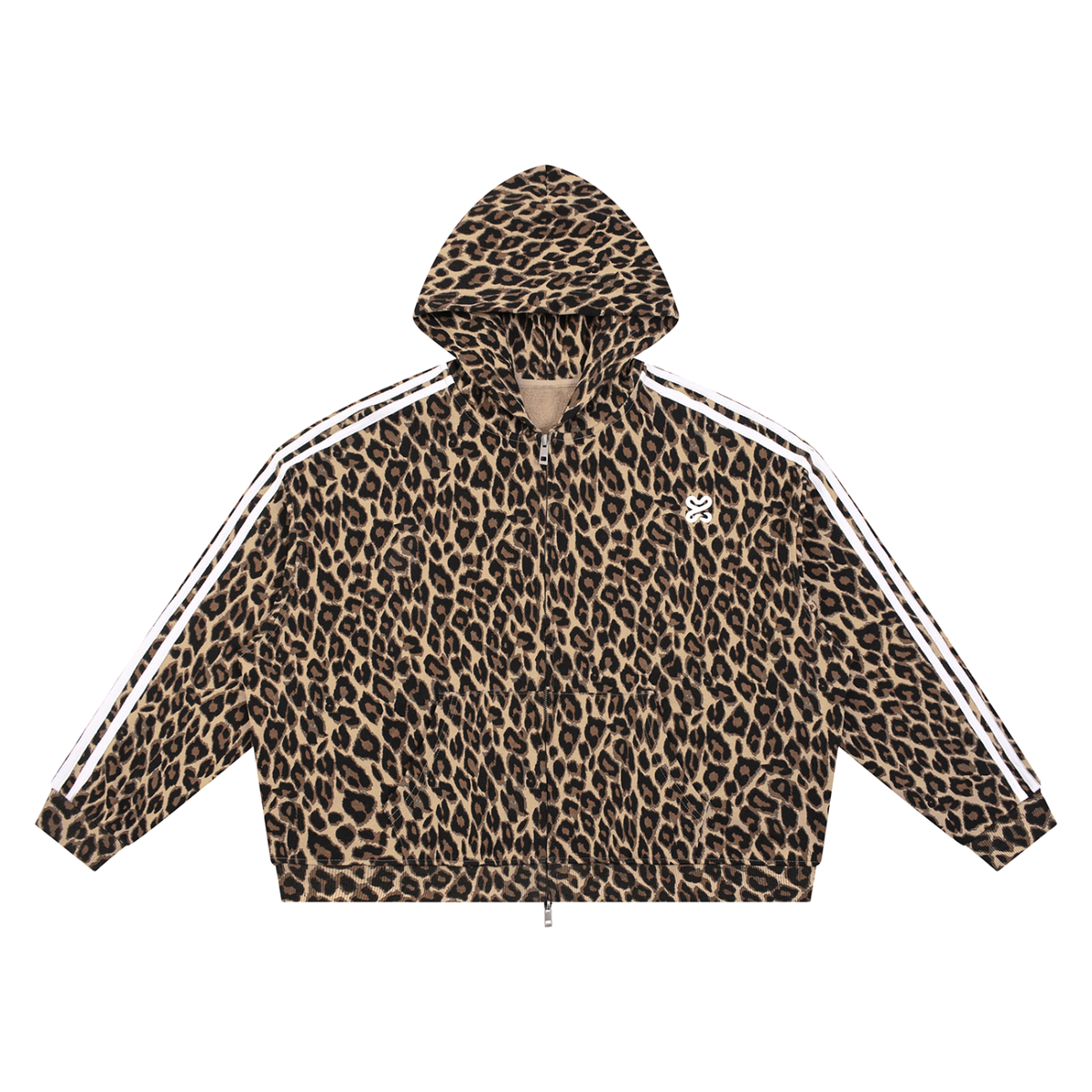 Leopard,Full,Zip,Hoodie,Men,Women,Yume,Print,Top