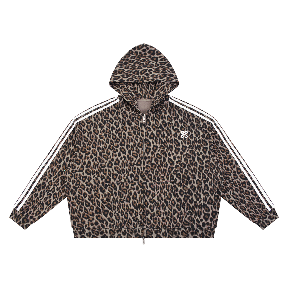 Leopard,Full,Zip,Hoodie,Men,Women,Yume,Print,Top