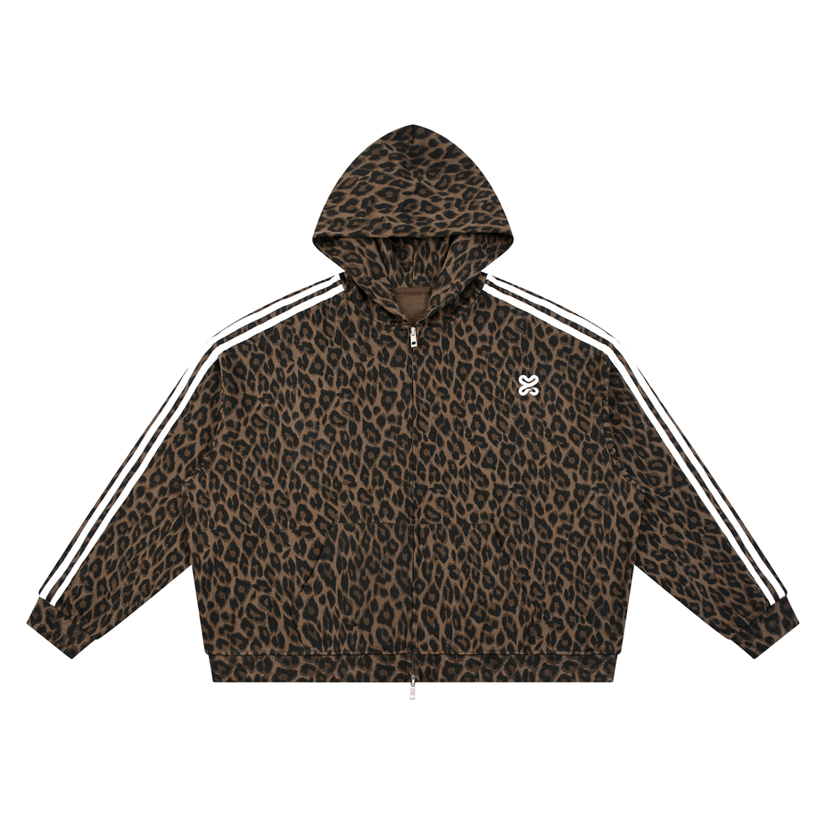 Leopard,Full,Zip,Hoodie,Men,Women,Yume,Print,Top