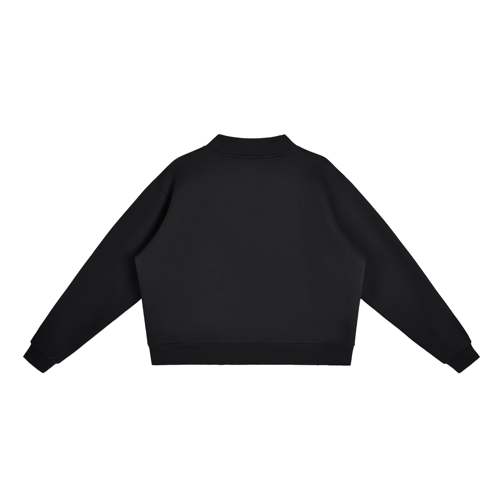 Womens,Sweatshirt,Essentials,Girls,Fleece,Oversized,Crew,Mock,Neck