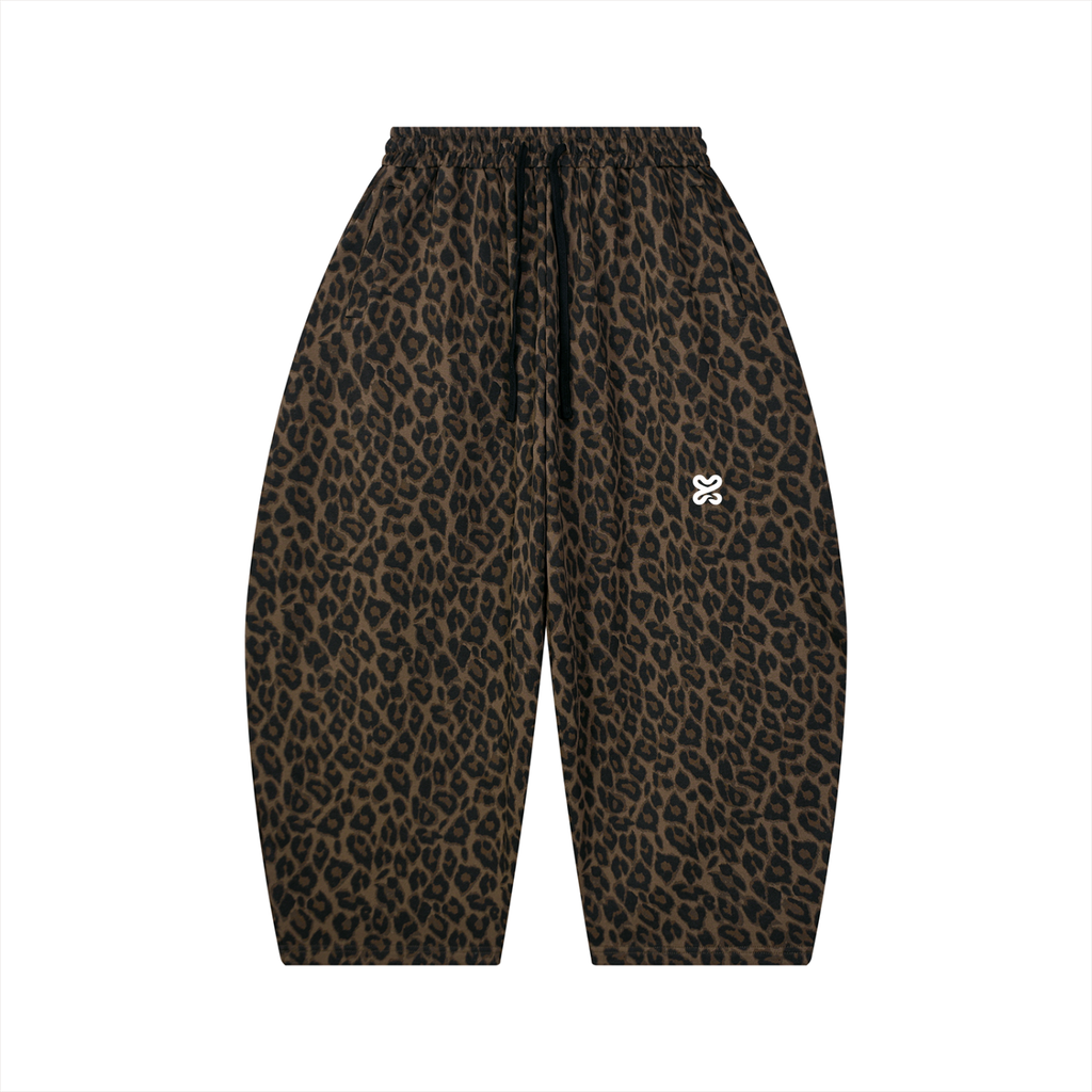 YUME Leopard Barrel Sweatpants