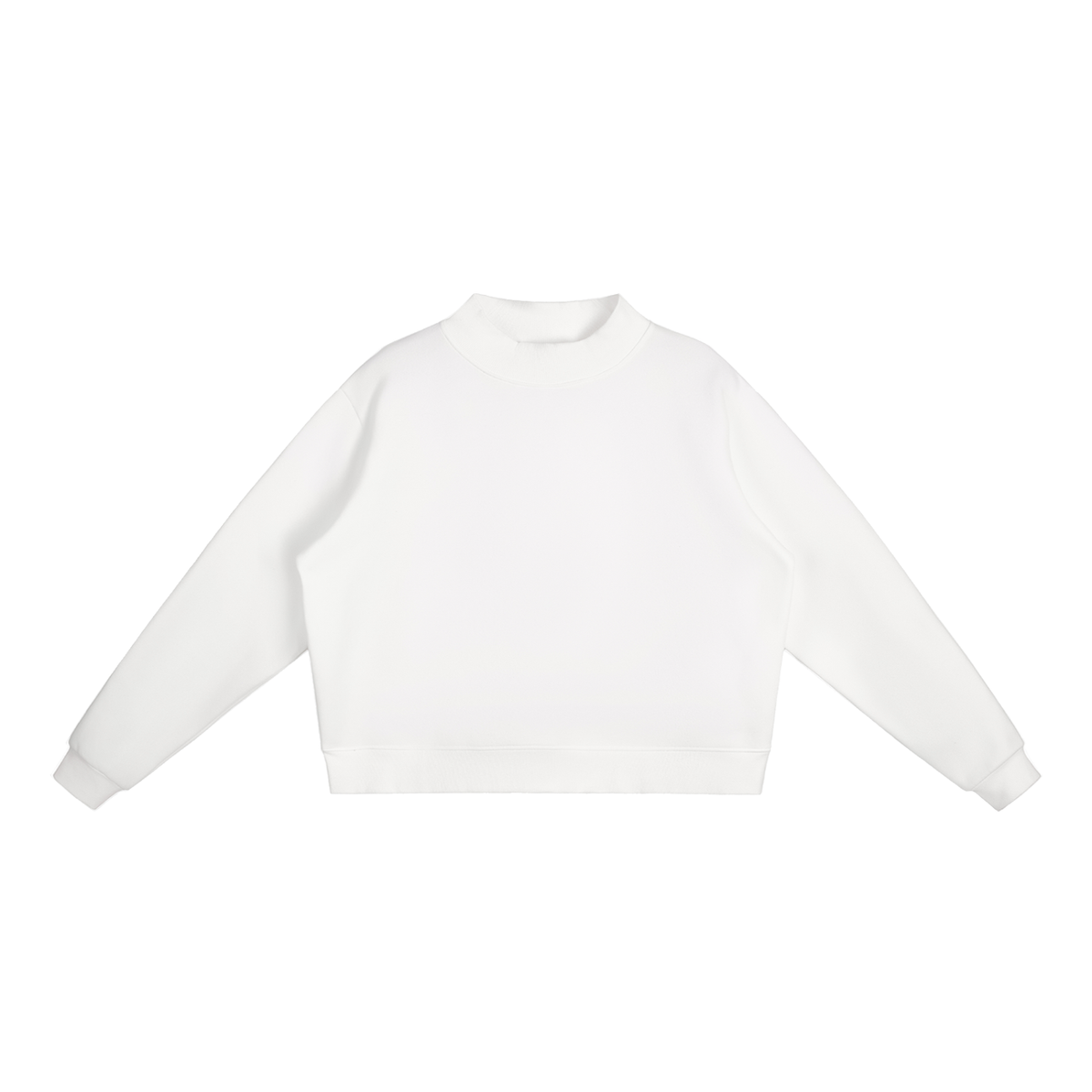 Womens,Sweatshirt,Essentials,Girls,Fleece,Oversized,Crew,Mock,Neck