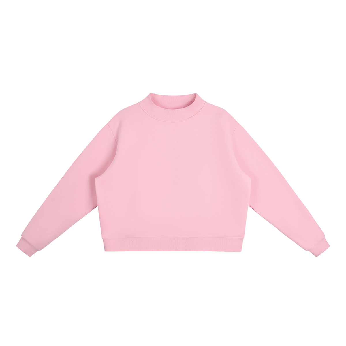 Womens,Sweatshirt,Essentials,Girls,Fleece,Oversized,Crew,Mock,Neck