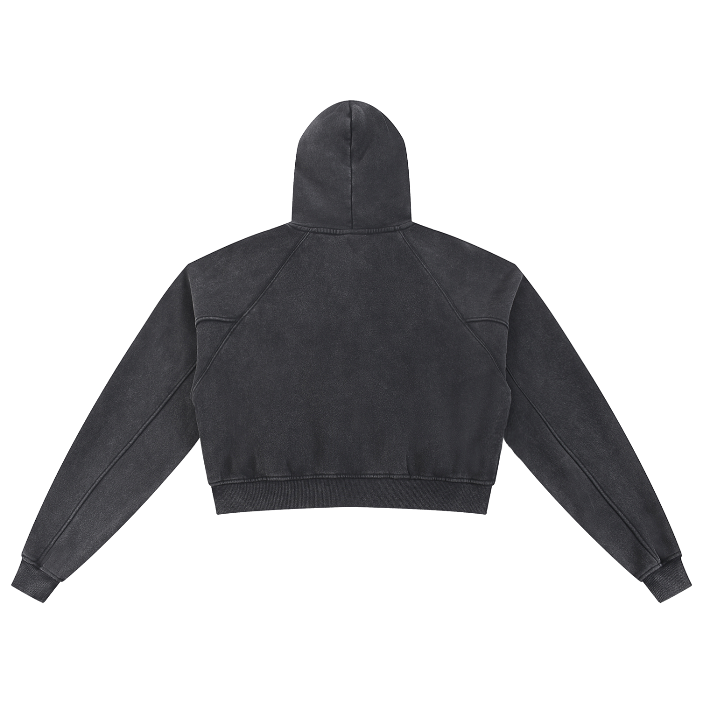 Sancte Leone Snow Washed Cropped Hoodie – Vintage Wash Streetwear Pullover