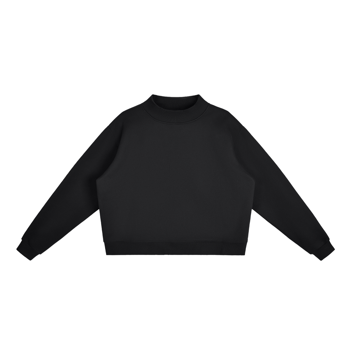Womens,Sweatshirt,Essentials,Girls,Fleece,Oversized,Crew,Mock,Neck